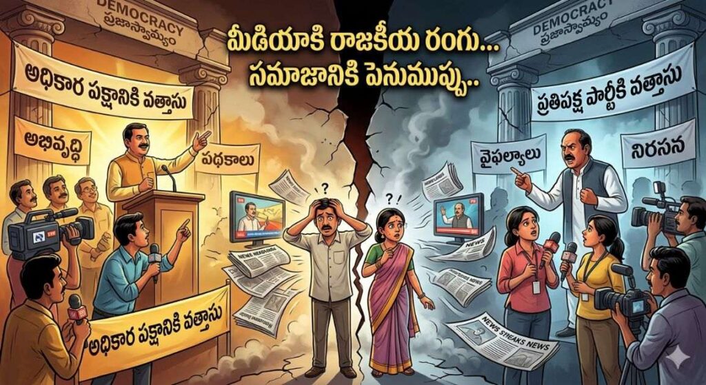 మీడియాకి రాజకీయ రంగు… సమాజానికి పెనుముప్పు!